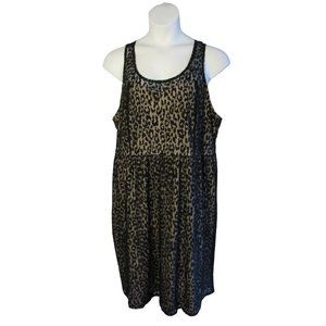 Lane Bryant 24 24W Black Lace Animal Print Party Dress Cocktail